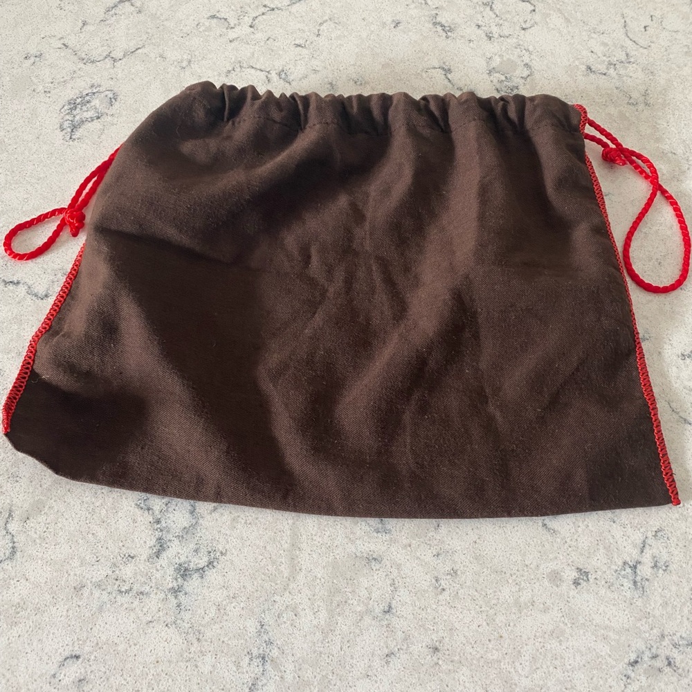 Vintage Coach Bag Brown Leather Classic C Print Lining Original Dust Bag - Picture 4 of 14